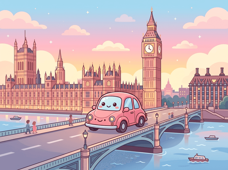 Illustration of a London landmark near Westminster