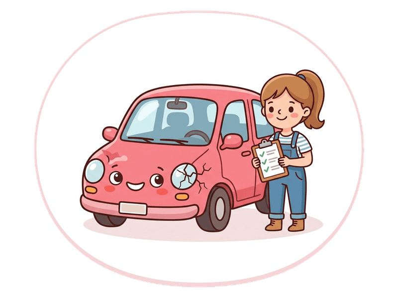 Illustration of accident damaged vehicles service by Scrap Car SW4 Clapham